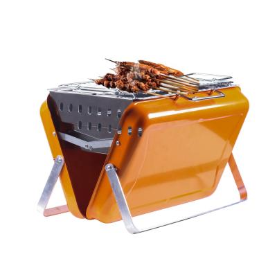 China Easily Assembled Powder Coated Cart Charcoal Barbecue Grill With Adjustable Tray for sale