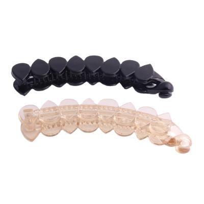 China Wholesale Madame France Brand Hair Pin Black Transparent Champagne Barrette ABS PC Amazon Banana Clip Big Pearl Water Drop Hair Clips for sale