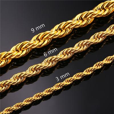 China Hottest Amazon FASHION Titanium Steel Necklace For Men Luxury Hip Hop Stainless Steel Choker Thick Necklace Exaggerated Twist-link Chain for sale