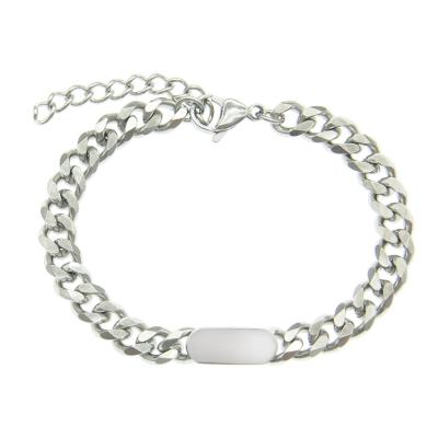 China Street Fashionable Personality Ins Style Mens And Womens Hip Hop CUBAN CHAIN ​​BRACELET Nightclub Punk Cool Simple Titanium Steel Bracelets for sale