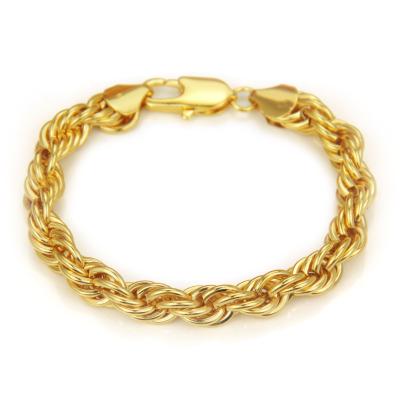 China Gold Punk Trendy Twist Chain Bracelet For Men Hip Hop Gold Plating Friendship High Quality Real Bracelets for sale