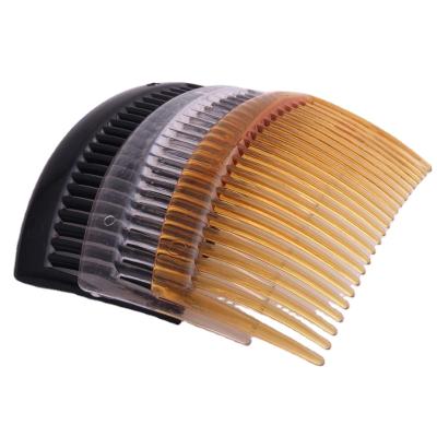 China DIY Creative Brown Plastic Hair Comb Accessories Materials Black Plastic Eco-Friendly PC Brown Transparent Hair Comb Accessories for sale