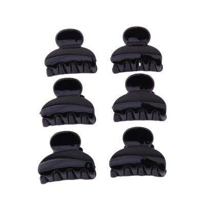 China Japan And Korean Style Customize Girls Plastic Top Hair Clips Solid Black Women Claw Hair Crabs For Simple Korean Hair Hairpin Accessories for sale