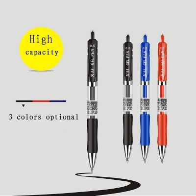 China office & School Pen 3 Colors Classic Retractable Seed Pen For School Stationery Bullet Point Pen Pressed Ball Point Point Plastic Ball Pens for sale