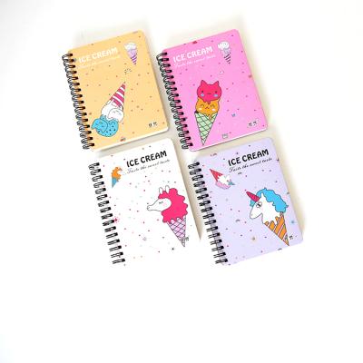 China 2020 Spiral Paper A6 Promotional Cute Small Cover Portable Cartoon Spiral Lined Notebook For Students for sale