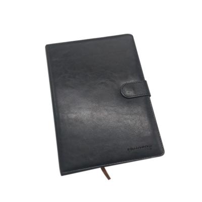 China A5 Cover Printed Black Hard Paper Wooden Leather Notebook for sale