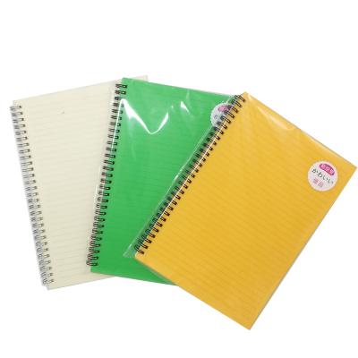 China Custom Printed Cover Notebook A5 Plastic Spiral Notebook With Spiral for sale