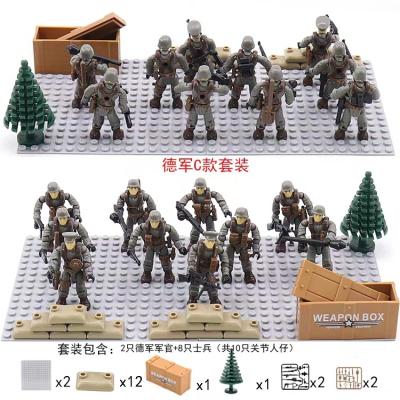 China Construction Toy Construction Toys Figure Building Blocks Weapon Kit Jungle Military Action Numbers Soldiers for sale