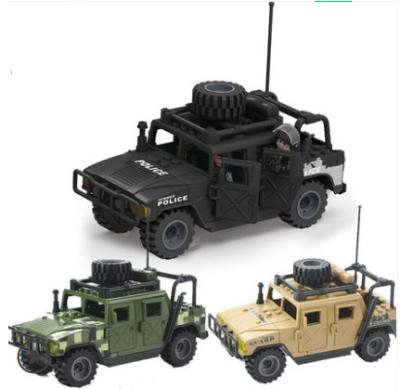 China DIY Brick MOC Army Car Solider Vehicle Fighter Military Weapon Building Block Toy Bricks Adult Birthday Gifts For Kids for sale