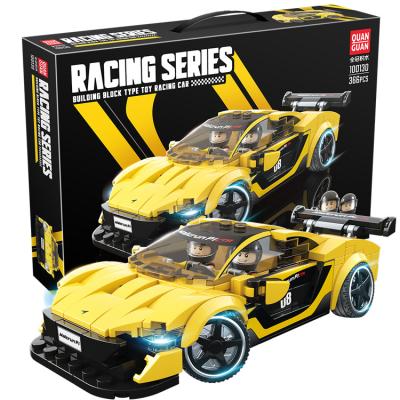 China Building block toy 366pcs 6+ racing car toys building block set building block car customized diy yellow for sale