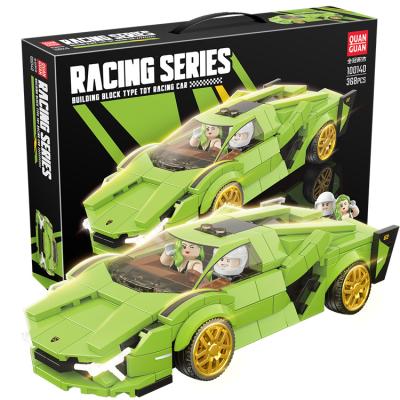 China Toy City Racing Car Roadster Car Racing Model Building Blocks DIY Vehicle Building Blocks Set Toys For Boys for sale