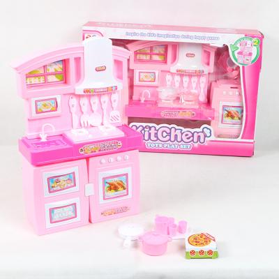 China Custom music /light pretend to play preschool educational cooking kitchen set toys for kids for sale