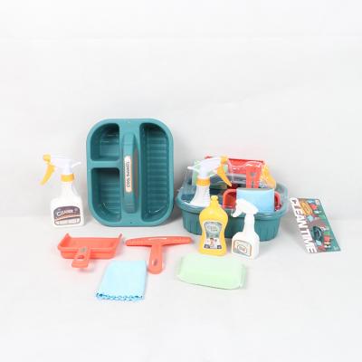 China Deluxe Cleaning Tool Kit Set Set 8 Accessories Pretend Play Role Play Set 26*21*19 for sale