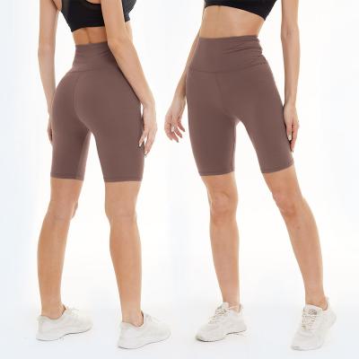 China Breathable Light Brown Gym Workout Womens Cycling Shorts Sports Womens Home Biker Shorts Women Biker Shorts for sale