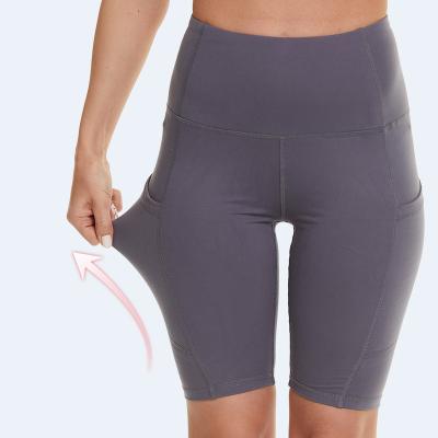 China Women Yoga Shorts Breathable Gym Home Workout Shorts Yoga Sports Crimson Color Women Yoga Shorts for sale