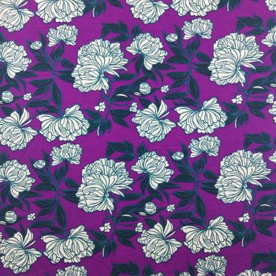 Κίνα Anti-bacteria organic bamboo spandex flower print 95 5% big tank top knit fabric wholesale προς πώληση