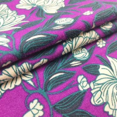 China Anti-bacteria custom printing organic knitted fabric bamboo jersey soft fiber plain knit fabric for apparel wholesale zu verkaufen