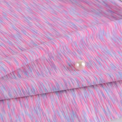 China Wicking New Fashion Spandex Knitting Space Dyed 4 Way Stretch Fabric For Sportswear for sale