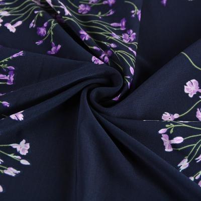 Cina 220GSM antistatic polyester ITY elastic sreen flower print fabric in vendita