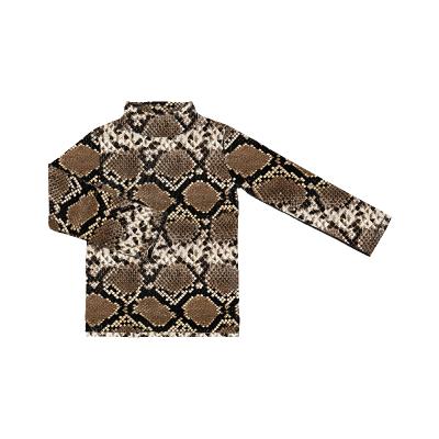 China Custom Baby Girl New Arrival Leopard Print Blouse Kids Long Sleeve Crop Top Baby Girl Breathable T-shirt Wholesale for sale