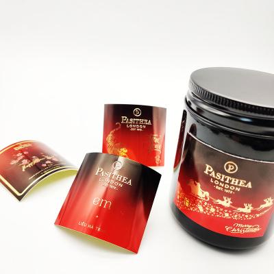 China Raincoat. Customized Aluminum Label Oil Proof Metal Sticker Logo Metal Perfume Bottle Red Wine Candle Jar Label Stickers for sale