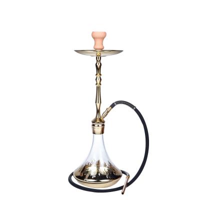 China Handmade Luxury Gold Lager Aluminum Alloy Shisha Stainless Steel Hookah For Bar for sale