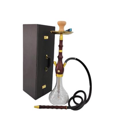 China Luxury handmade high quality glass shisha hookah hookahs set with box for sale