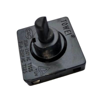 China L-1 ()Shenzhen Towei factory 3410-41A 4A~120VAC 3(2)A~250VAC 3 position 2 speed fan rotary switch with nut for sale