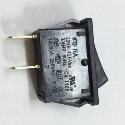 China HOME APPLIANCES Rocker Switch Supplier Towei 16(6)A~250V t105 2 Pin ON ON 3 Position Power Rocker Switch For Motor for sale