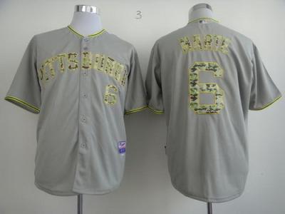 China Pittsburgh Pirates 6 Starling Marte Grey 2013 USMC Cool Base Camo Number Jersey for sale