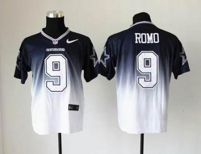 China NFL Dallas Cowboys 9 Romo Drift Fashion II blue white jersey for sale