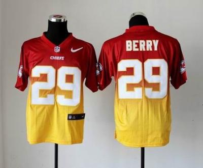 China NFL Kansas City Chiefs 29 Berry Drift Fashion II red yellow jersey for sale