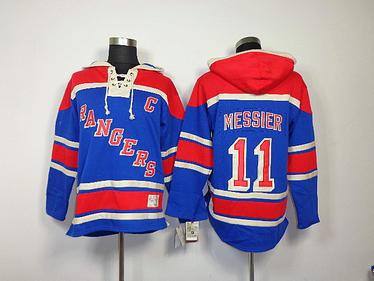 China NHL New York Rangers 11 Mark Messier Blue Hoodies Jersey for sale