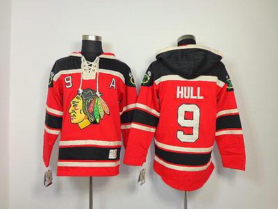 China NHL Chicago Blackhawks 9 Bobby Hull Red Hoodies Jersey Old Time Hockey for sale