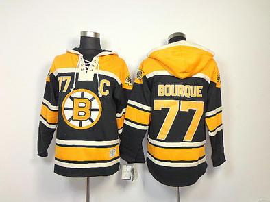 China NHL Boston Bruins 77 Ray Bourque Black Hoodies Jersey Old Time Hockey for sale