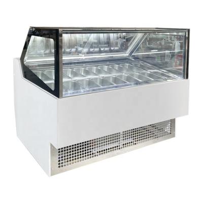 China Single-Temperature 18 Trays Commercial Ice Cream Display Showcase Gelato Hard Ice Cream Freezer for sale