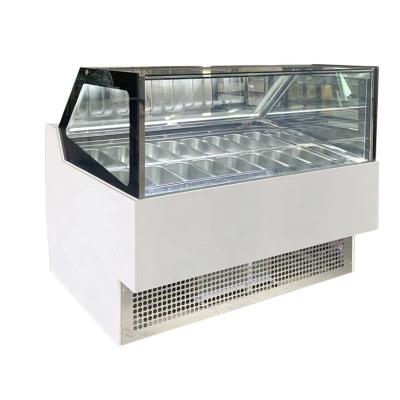 China Single-temperature 18 plates gelato ice cream showcase/freezer ice cream display showcase/ice cream display for sale