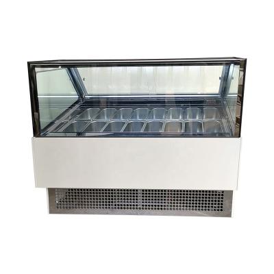 China Single-Temperature GN 16 Pans Air Cooling Gelato Display Showcase / Ice Cream Freezer for sale