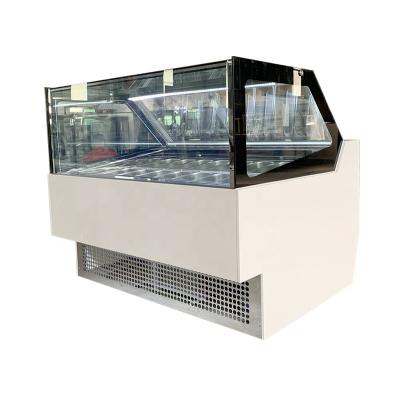 China Single-temperature 18 Pans Italian Ice Cream / Gelato Freezer Showsace Ice Cream Display Freezer for sale