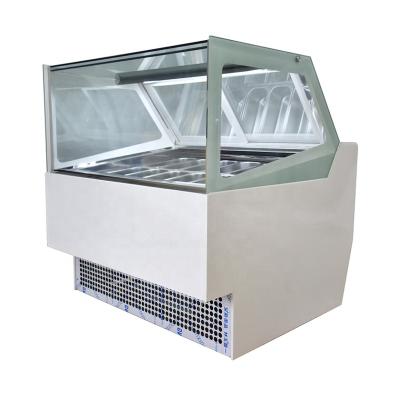 China Single-temperature Commercial 12 Trays Ice Cream Showcase Display Freezer For Ice Cream for sale