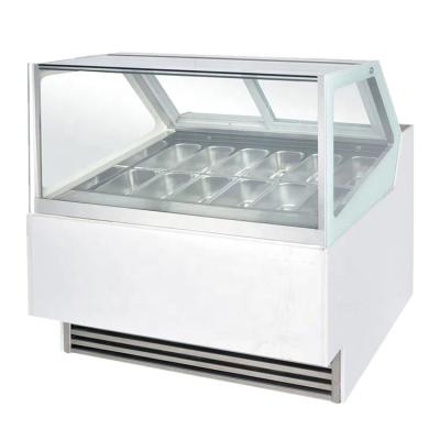 China High Quality Commercial Single-temperature 12 Tray Ice Cream Display Showcase Freezer Made in China for sale