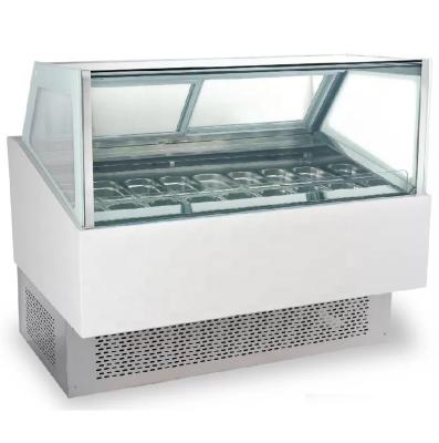 China Single-temperature 18 Trays Italian Gelato Showcase Ice Cream Display Freezer For Sale for sale