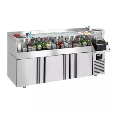 China Professional Single-temperature China Supplier 304 Stainless Steel Cocktail Workstation Fridge for sale