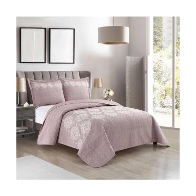 China Promotional Good Quality Popular Product Antistatic Blush Antistatic 3pcs Comforter Sets for sale