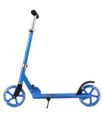 China New design youth outdoor sport PU foldable wheel 200mm large with double suspension adult scooter for sale