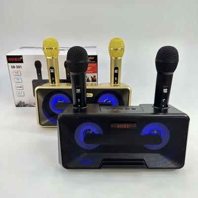 China AirPlay New 2023 Products Dj Karaoke Speakers Dual Subwoofers Wireless Bt Rechargeable Portable Party Box for sale