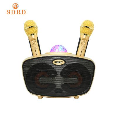 China AirPlay SDRD Sd315 High Quality Wireless Portable Waterproof Mini Led Rgb Light Dual Loud Stereo Speaker With Two Microphones for sale