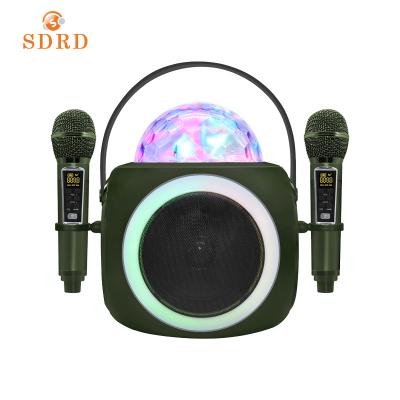 China AirPlay SDRD Sd325 Home Portable LED Wireless Bt Karaoke Speaker With Mic Microphones for sale