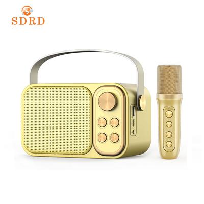 China AirPlay SDRD Ys103 Portable Party Mobile Audio Stereo Extra Bass Speaker With Wireless Microphone for sale