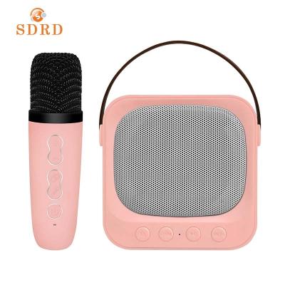 China AirPlay SDRD Sd503 Tiny Home Led Mobile Portable Karoke Mini Mic Set And Rechargeable Wireless Mini Speaker With Microphone Bt Karaoke for sale